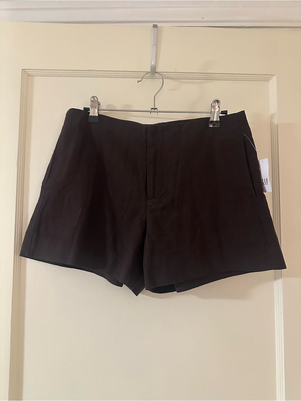 Mid Rise Linen-blend Gauze Easy Shorts